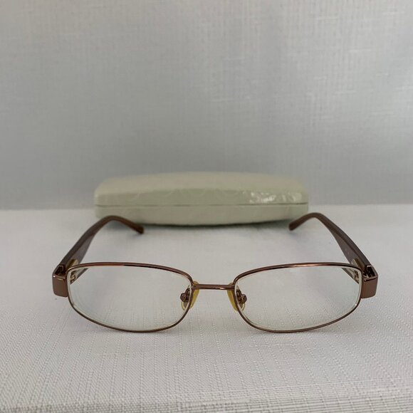 COACH Oriana 1023 Tan Pink Full Rim Eyeglass Frames Only with Case - Picture 3 of 16